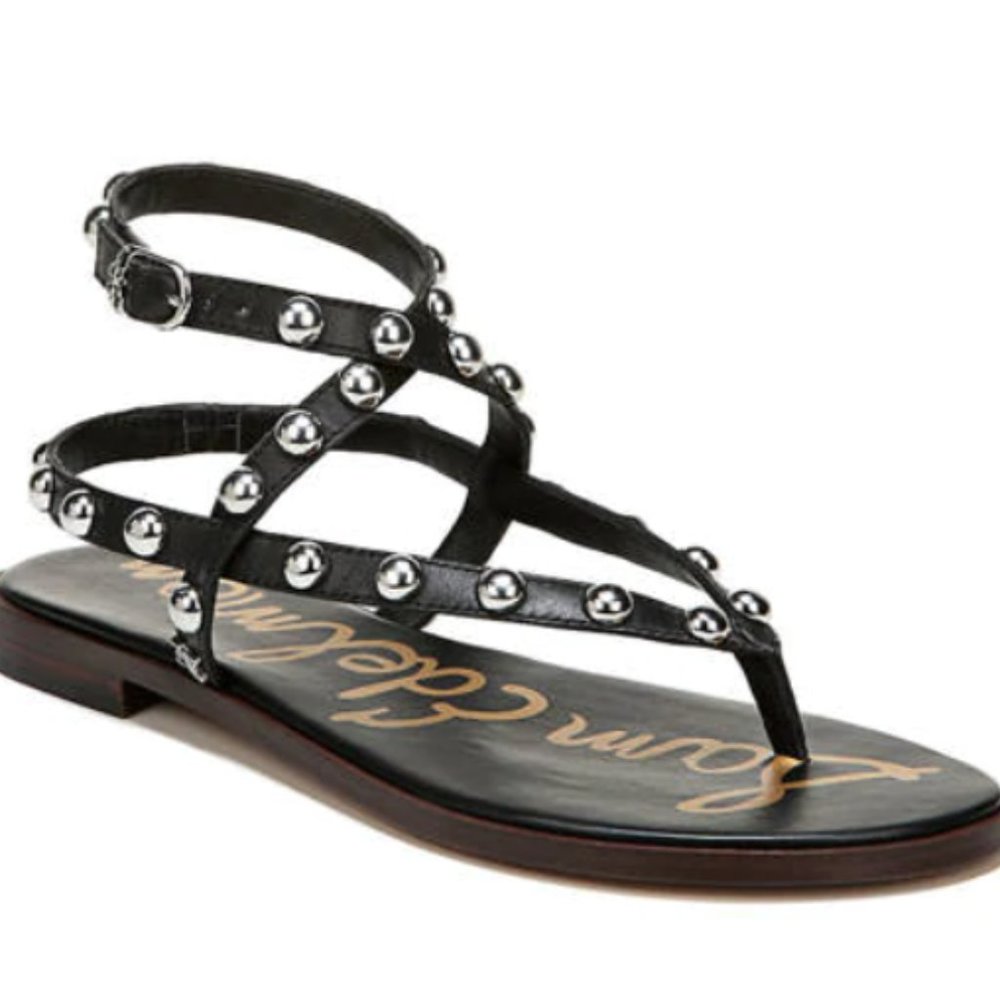 Sam Edelman Elisha Studded Sandals Black Sz 9